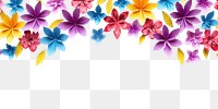 PNG  Neon floral border flower backgrounds pattern.