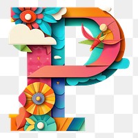 PNG Letter P shape font art.