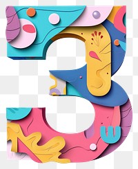 PNG Letter 3 alphabet number shape.