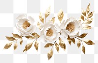 PNG  Peony floral border flower jewelry pattern