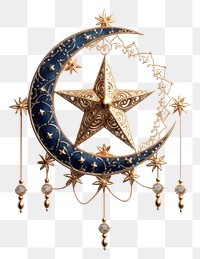 PNG Celestial art ramadan jewelry accessories decoration.