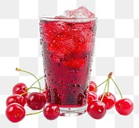 PNG Photo of cherry soda fruit juice drink.