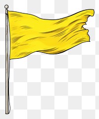 PNG Yellow flag line white background patriotism.