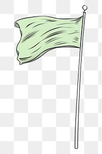 PNG Green flag sketch drawing line.