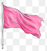 PNG Pink flag sketch petal line.