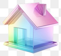 PNG 3d render home icon holographic white background architecture investment.