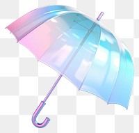 PNG 3d render umbrella holographic white background transparent protection.
