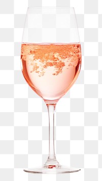 PNG Glass of sparking rose wine glass drink white background.