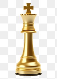 PNG King chess gold game white background.