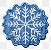 PNG Snowflake circle frame pattern white blue.