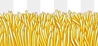 PNG French fries line horizontal border backgrounds pasta food.