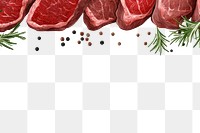 PNG Steak line horizontal border meat beef food.
