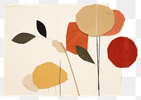 PNG Dry flower paper collage element painting pattern plant.