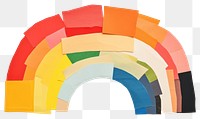 PNG Rainbow paper collage element backgrounds abstract white background.