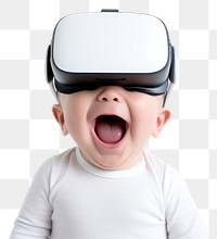 PNG Baby boy VR-headset human white background technology.