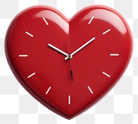 PNG Red clock heart shape deadline accuracy circle.