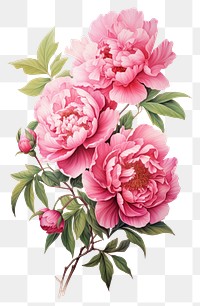PNG Fully bloomed peonies art blossom flower