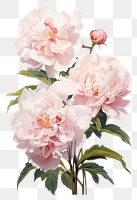 PNG Fully bloomed peonies blossom flower plant.
