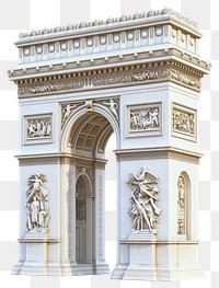 PNG Arc de triomphe architecture landmark representation.