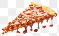 PNG 3d render of slice of pizza dessert food white background.