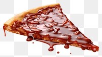 PNG 3d render of slice of pizza food white background sachertorte.