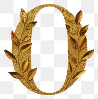 PNG Gold jewelry shape leaf.