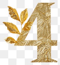 PNG Gold symbol number font.
