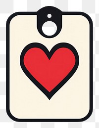 PNG Heart symbol hanging pattern.
