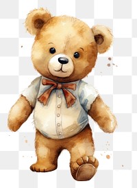 PNG Teddy bear running toy white background representation.