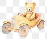 PNG Teddy bear vehicle toy car.