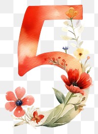 PNG Flower text number plant.