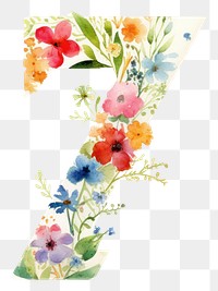PNG Flower pattern plant text.