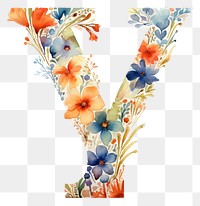 PNG Art alphabet pattern flower