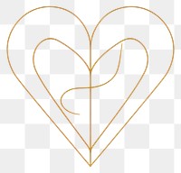PNG Heart line gold logo.