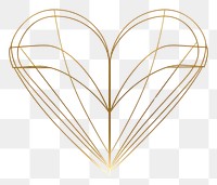 PNG Heart line gold logo.