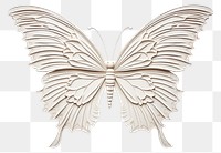 PNG Butterfly art pattern white.
