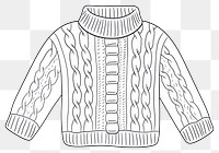 PNG Knitting sweater sweatshirt jacket doodle.