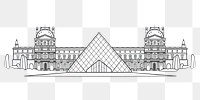 PNG Louvre museum architecture building drawing.