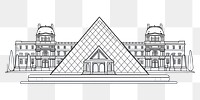 PNG Louvre museum architecture building diagram.