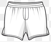 PNG Sewing pants shorts white white background.