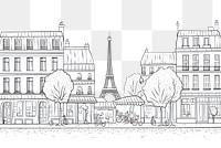 PNG Paris street architecture building drawing.