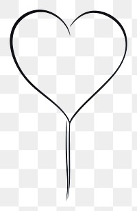 PNG Pin white heart line.