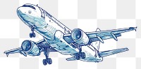PNG Hand-drawn sketch airplane aircraft airliner vehicle.