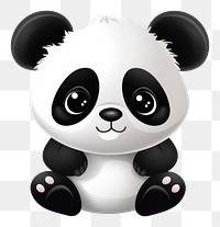 PNG Panda cartoon white toy.