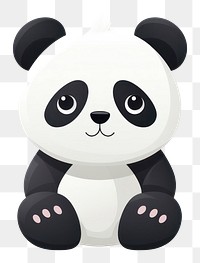 PNG Panda cartoon plush toy.