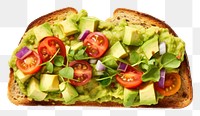 PNG Avocado toast sandwich avocado food.
