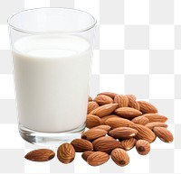 PNG Almond milk dairy food seed.