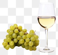 PNG White wine grapes drink glass.