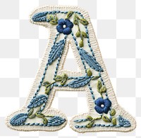 PNG Alphabet A embroidery pattern white background.