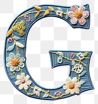 PNG Alphabet G embroidery pattern text.